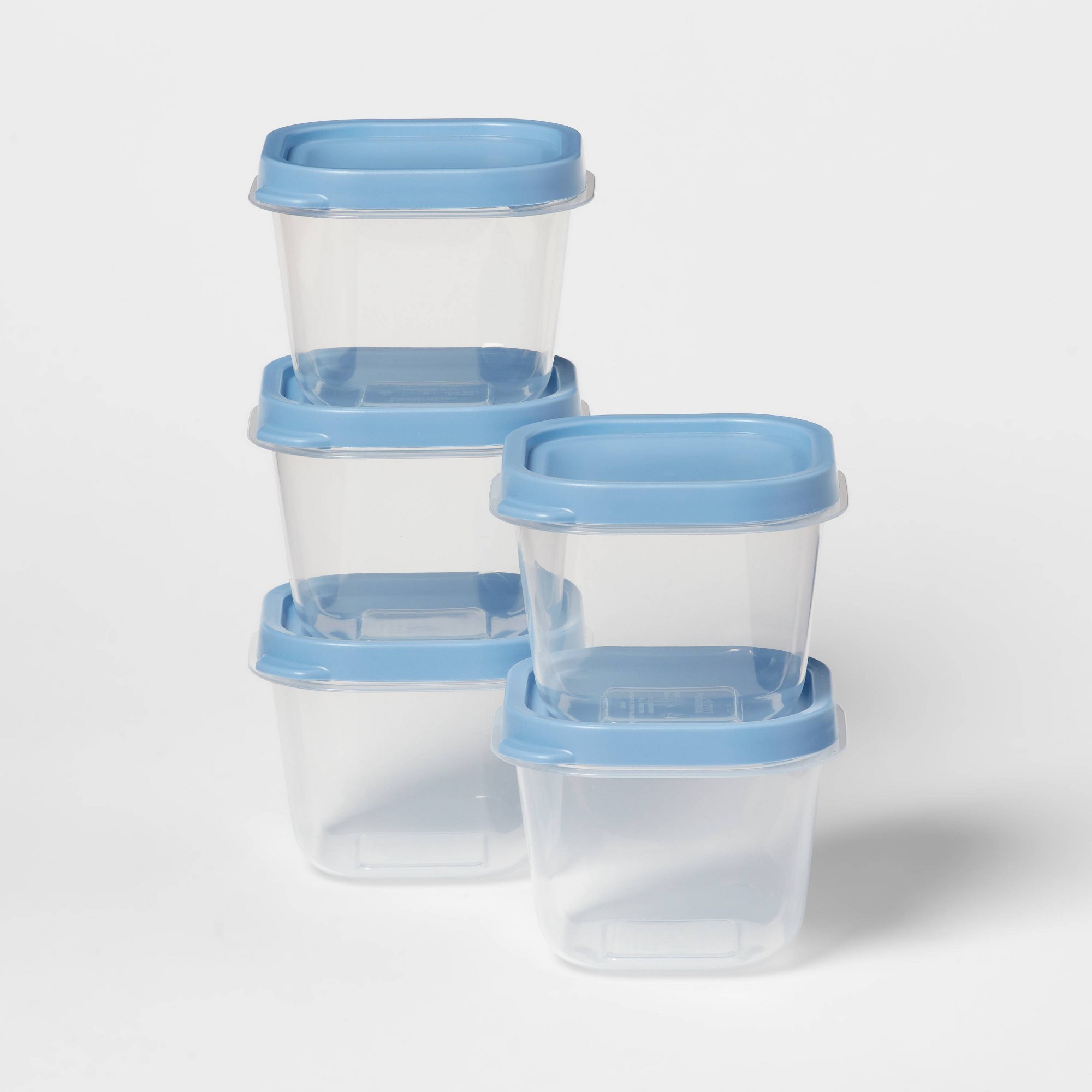 Meal Prep Containers - ชุดกล่องเก็บอาหารพลาสติกสีน้ำเงิน 10 ชิ้น พร้อมฝาปิด, กล่องเตรียมอาหารขนาด 2