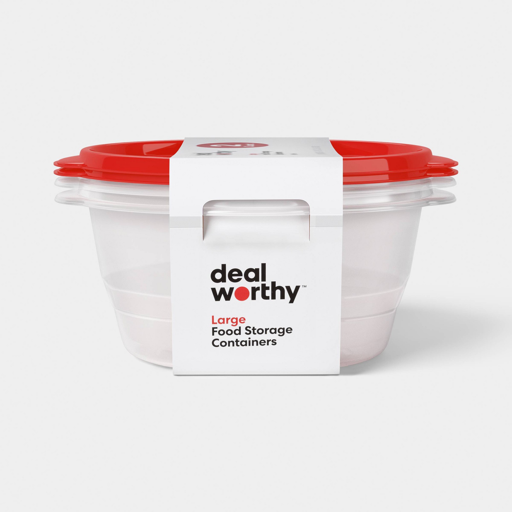 Meal Prep Containers - ภาชนะเก็บอาหารทรงกลมขนาดใหญ่ 2 คิว ความจุ 128 ออนซ์