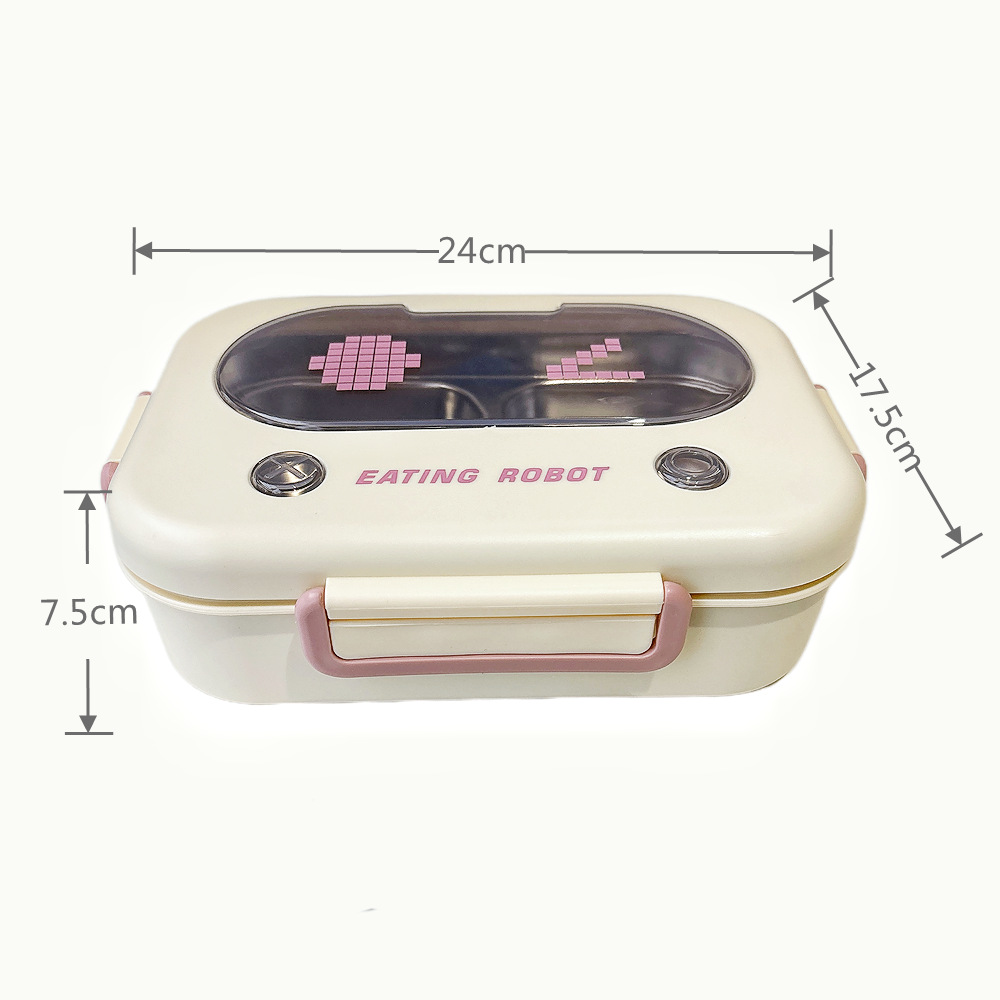 Meal Prep Organizer - กล่องเบนโตะเก็บความร้อน กล่องอาหารกลางวันสแตนเลส ภาชนะเก็บอาหารป้องกันการรั่วซึม อุปกรณ์จัดเก็บอาหารแบบพกพาสำหรับการตั้งแคมป์