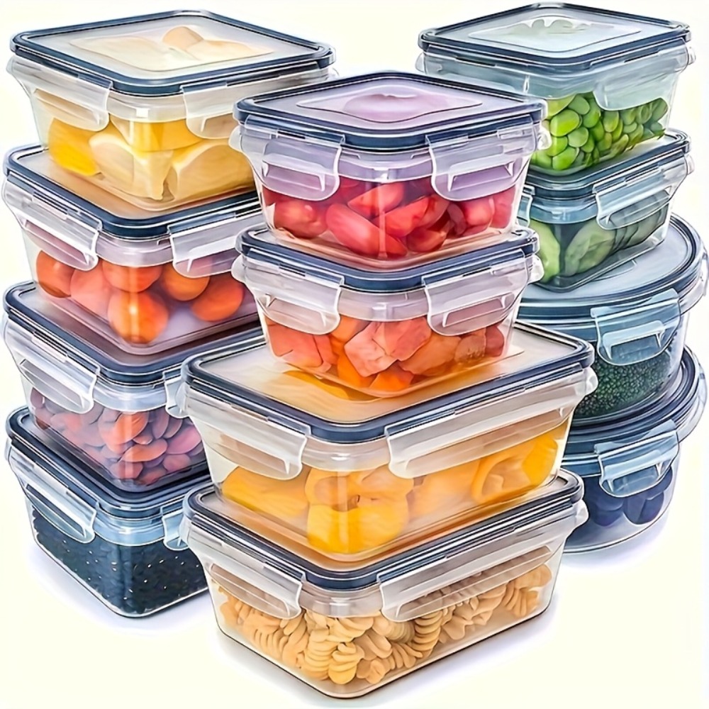 Meal Prep Organizer - กล่องเก็บอาหารสุญญากาศพร้อมฝาปิด 1 ชิ้น, กล่องอาหารกลางวันกันรั่ว, กล่องเตรียมอาหารสำหรับไมโครเวฟและจัดเก็บในตู้เย็น