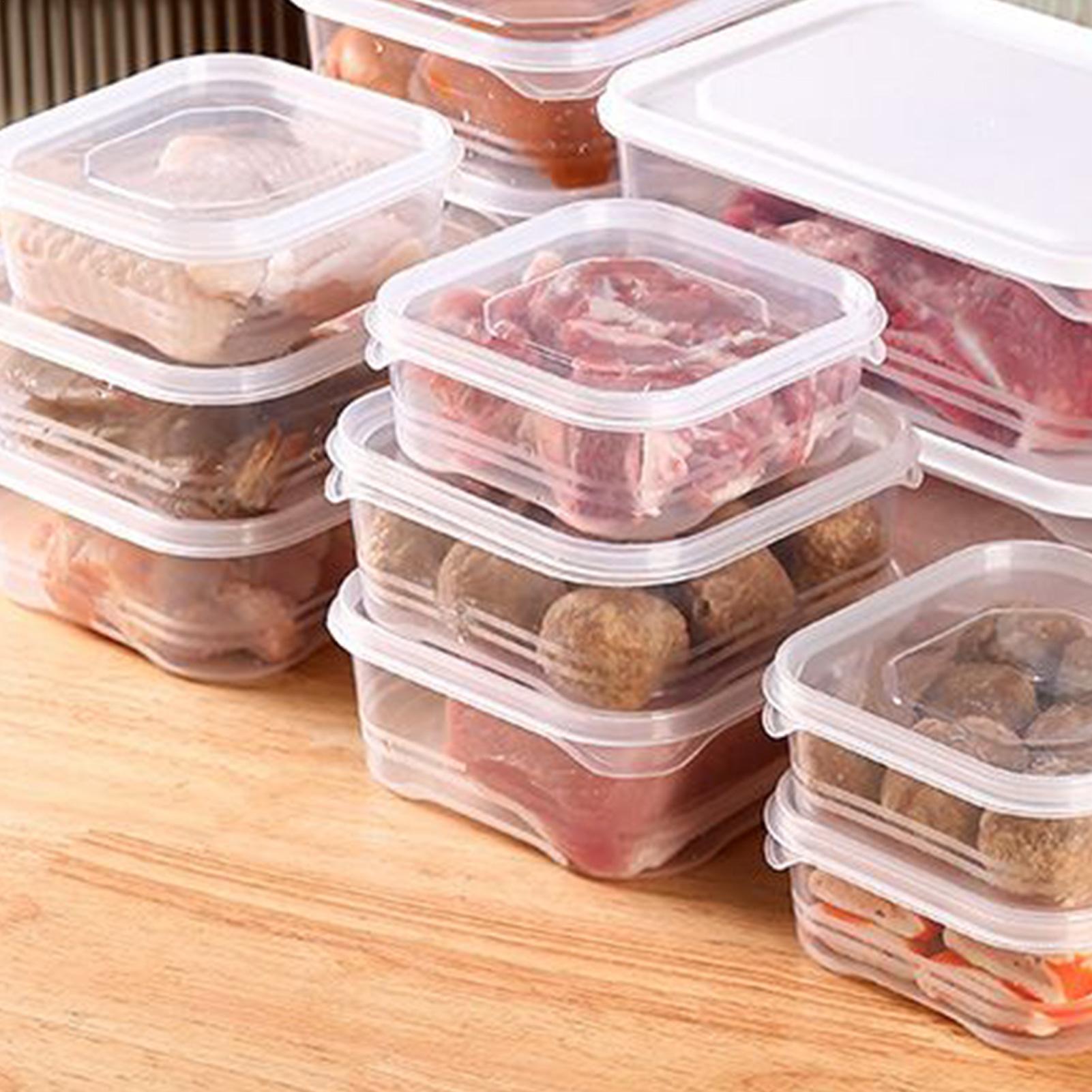 Meal Prep Organizer - กล่องเก็บอาหารในตู้เย็นแบบใส ปิดสนิท ซ้อนกันได้ สำหรับจัดระเบียบอาหาร ผลไม้ เนื้อสัตว์