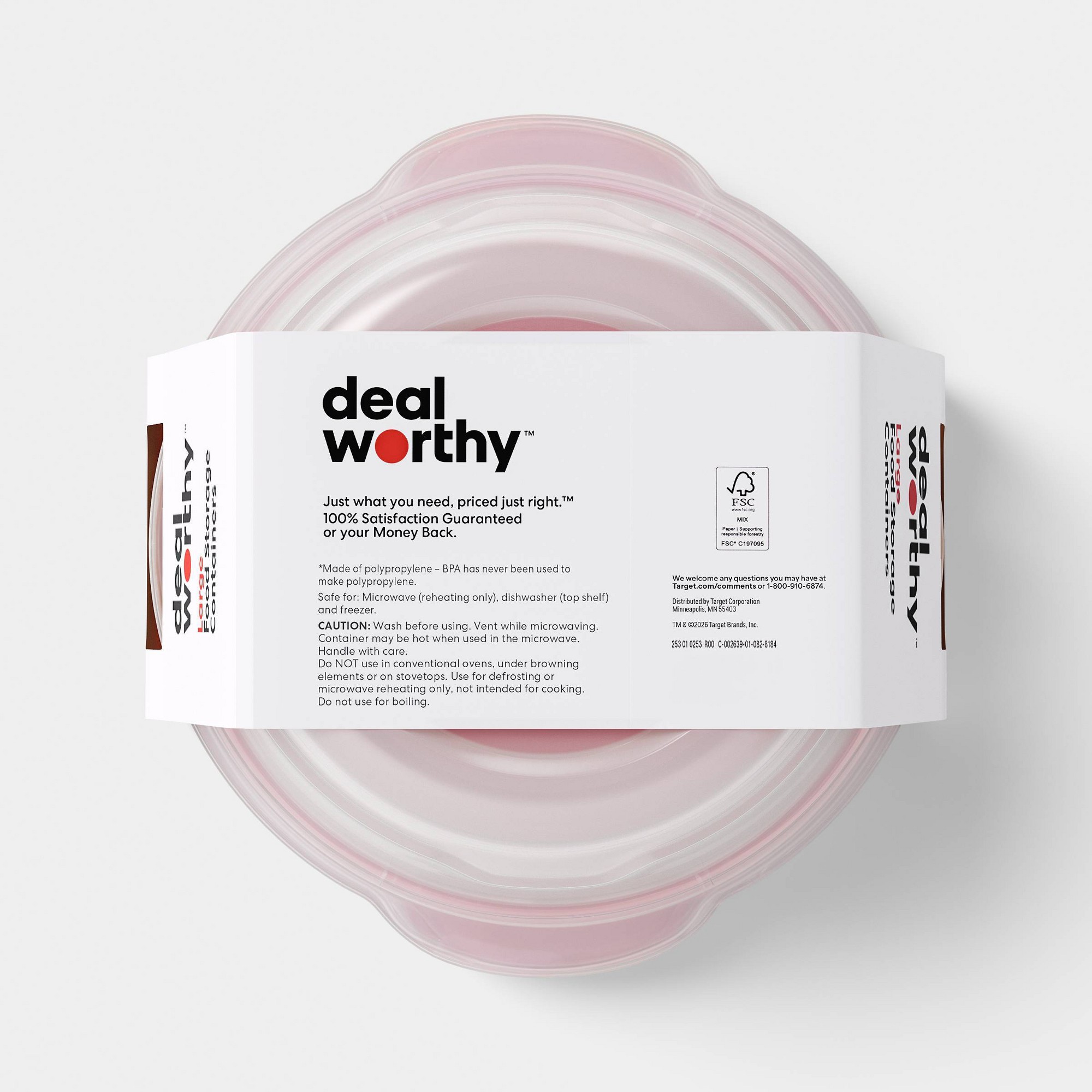 ภาชนะเก็บอาหารทรงกลมขนาดใหญ่ 2 - Meal Prep Containers บทวิจารณ์และราคา