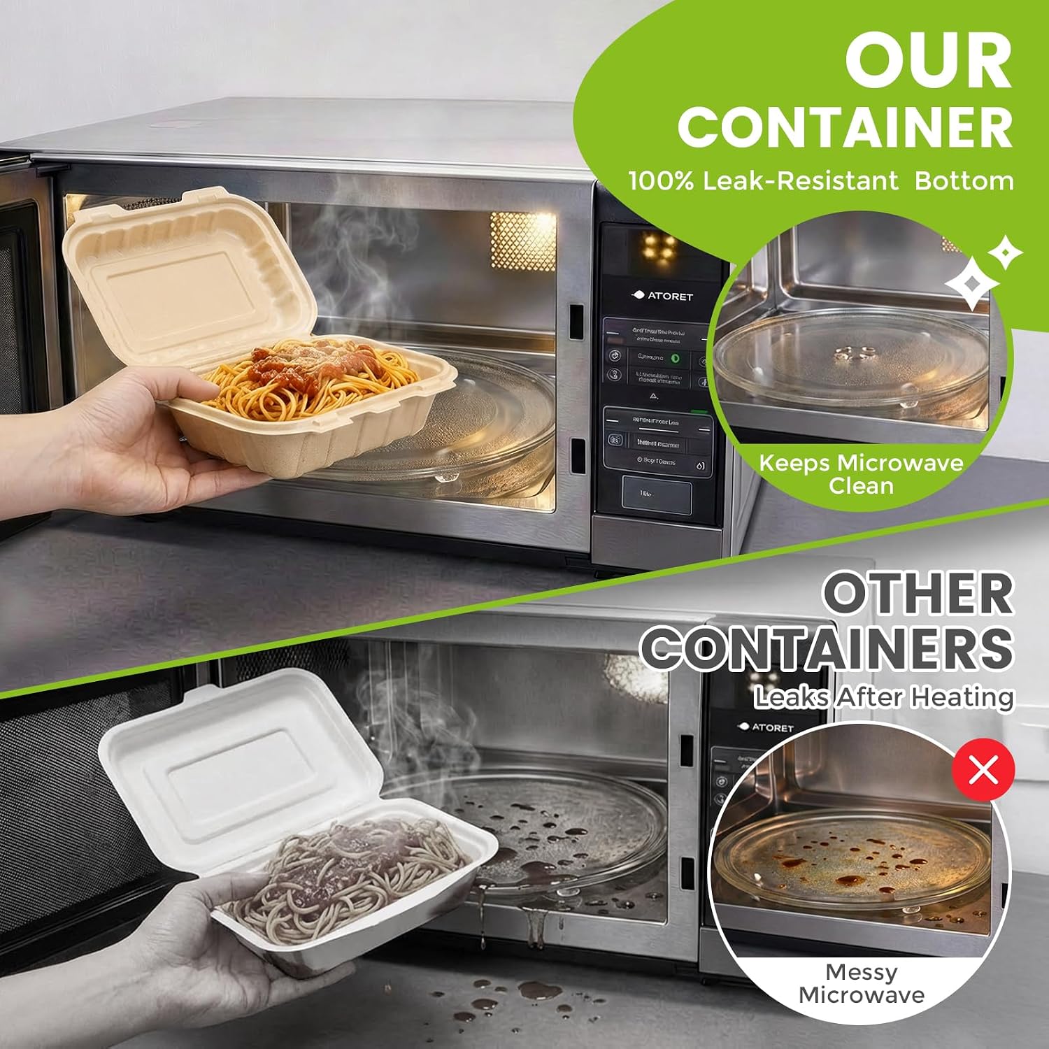 กล่องใส่อาหารแบบฝาพับขนาด 16 อ - Meal Prep Containers บทวิจารณ์และราคา