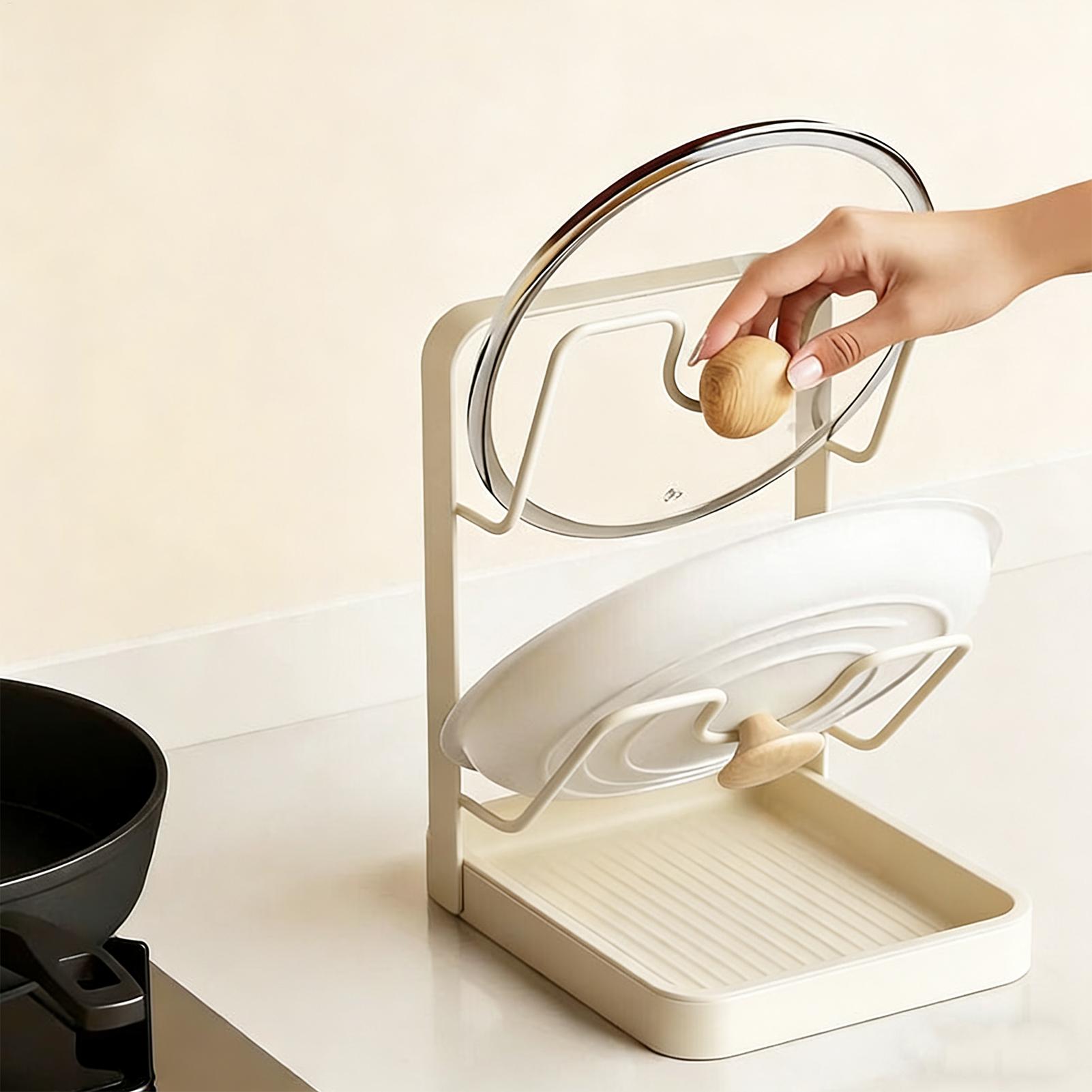 ที่วางฝาหม้อกันลื่น ชั้นวางเก็ - Meal Prep Organizer บทวิจารณ์และราคา