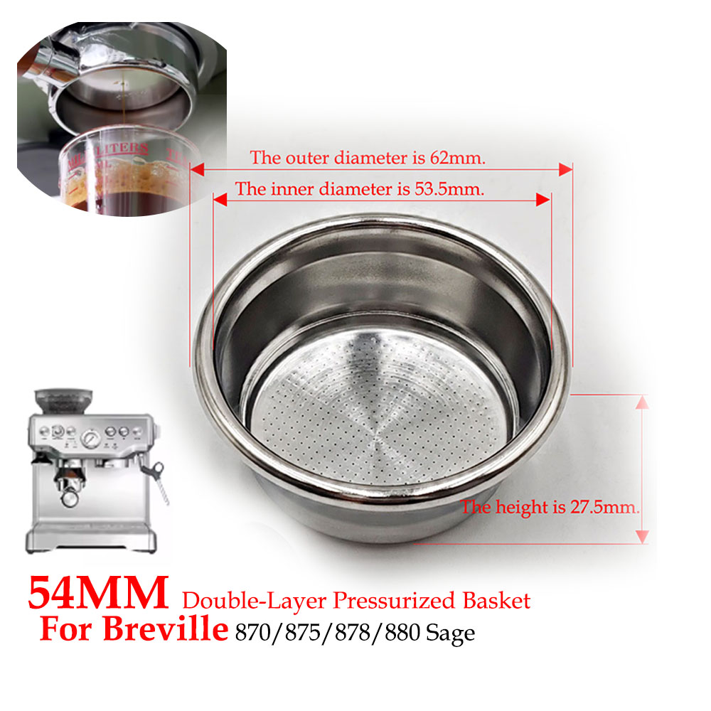 54 มม.Dual-Layer แรงดันตะกร้าก - Breville Espresso Bes870 บทวิจารณ์และราคา