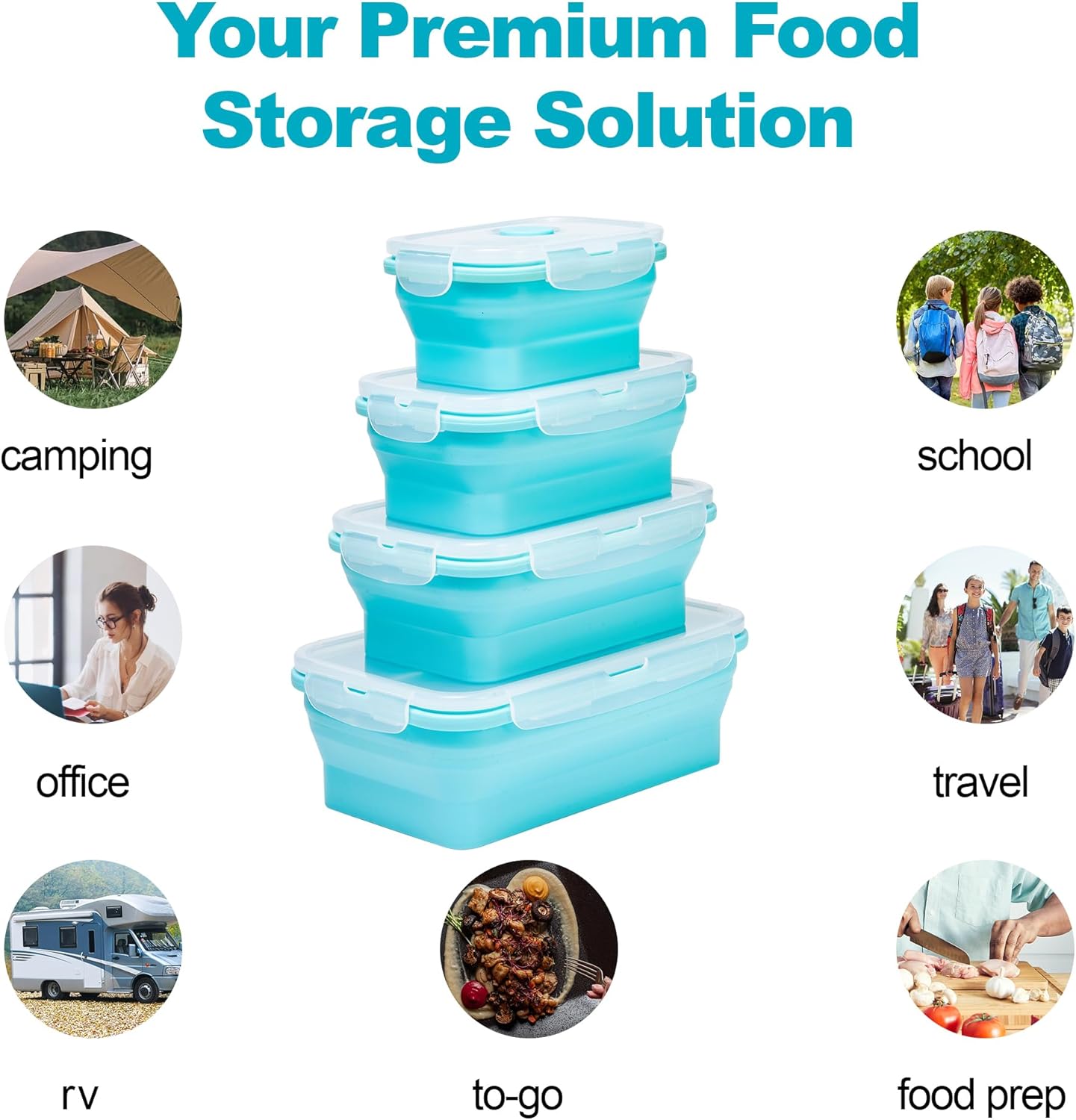 ภาชนะเก็บอาหารแบบพับได้พร้อมฝา - Meal Prep Kit บทวิจารณ์และราคา