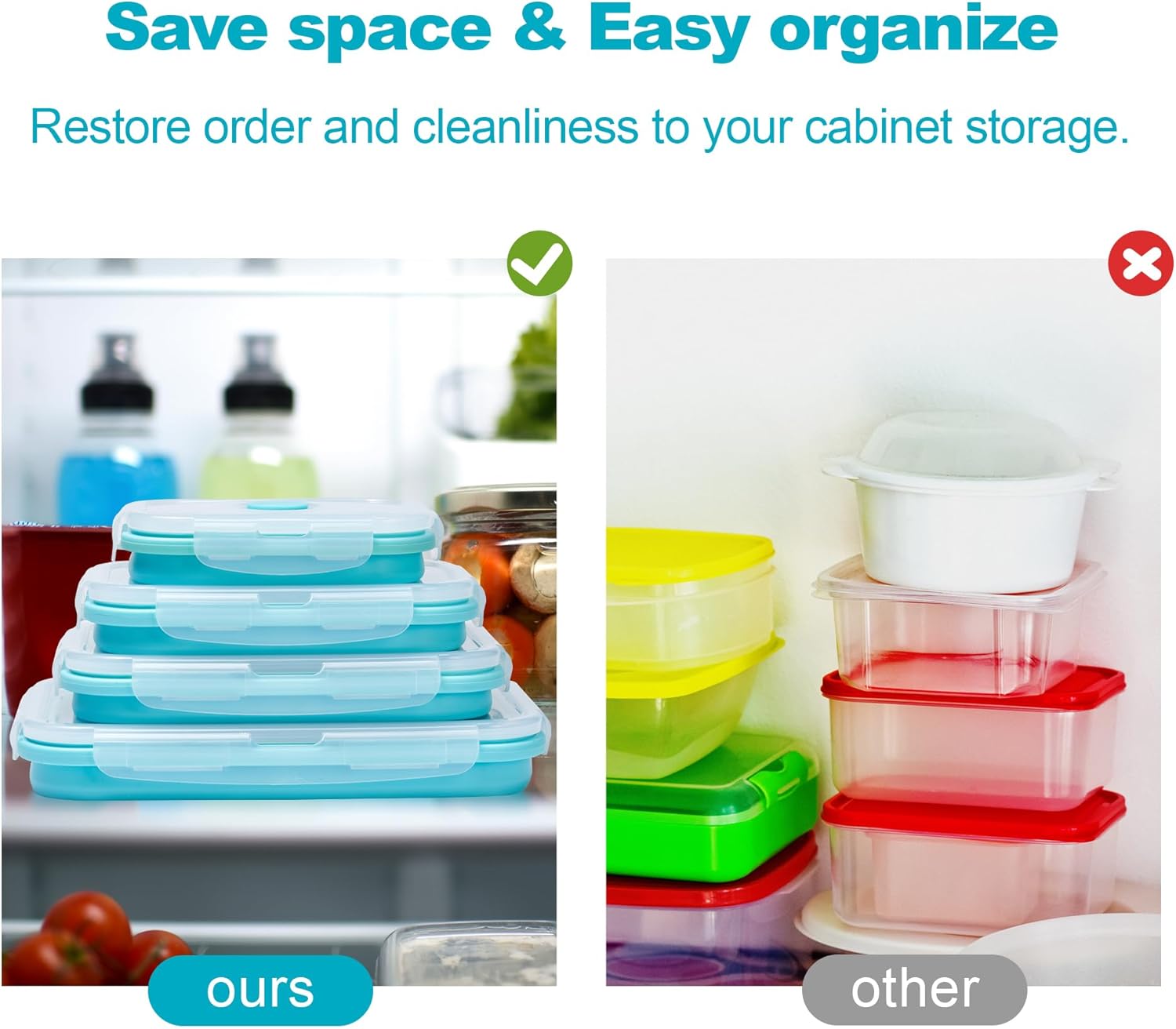 ภาชนะเก็บอาหารแบบพับได้พร้อมฝา - Meal Prep Kit บทวิจารณ์และราคา