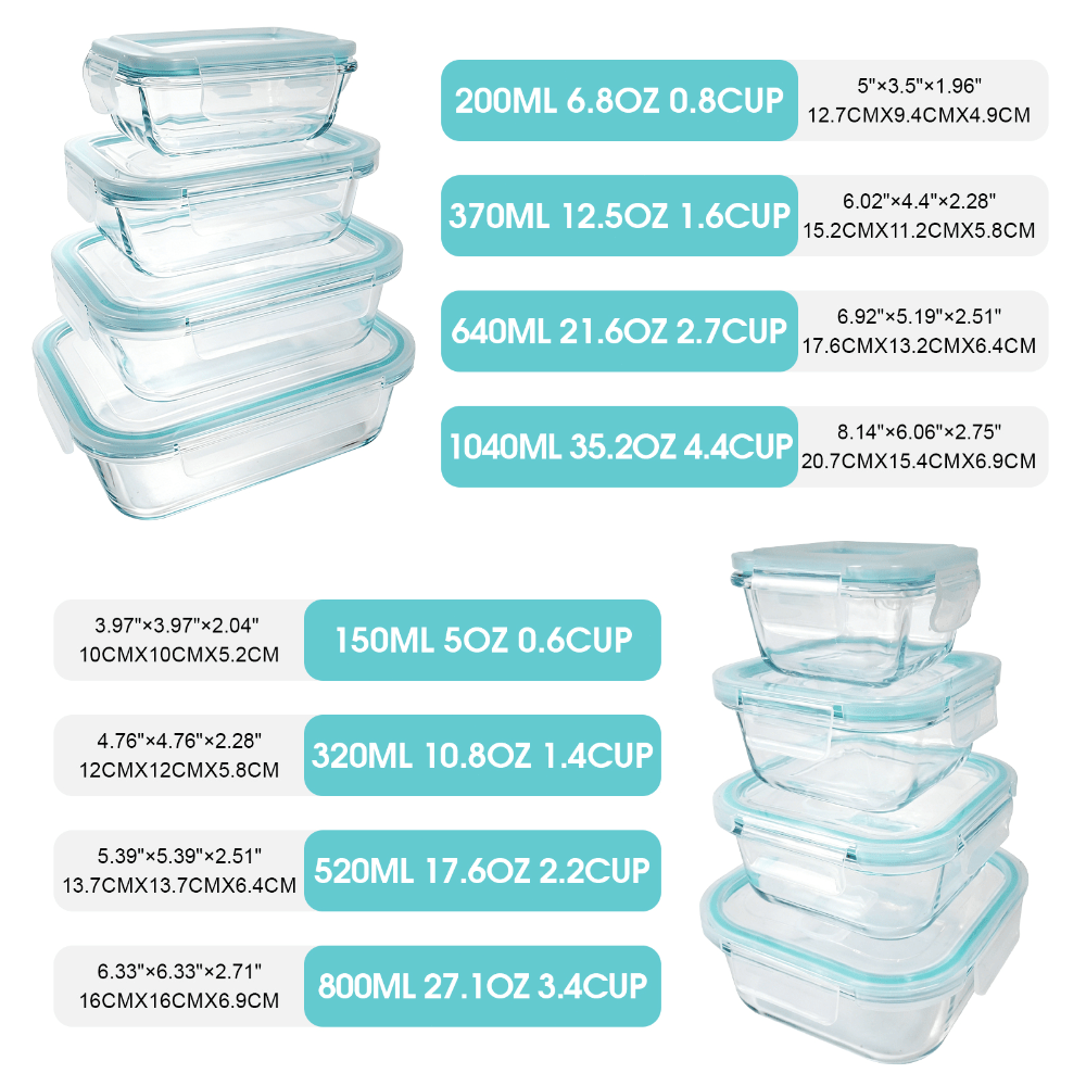 ชุดกล่องเก็บอาหารแก้ว 24 ชิ้น  - Meal Prep Kit บทวิจารณ์และราคา