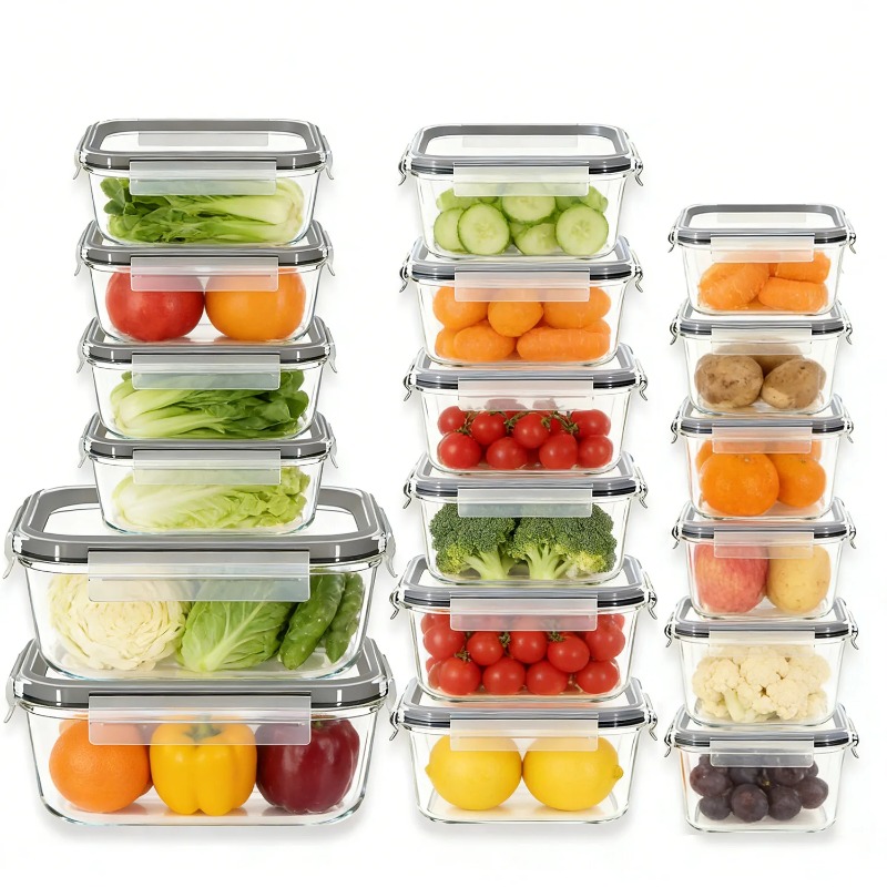 ชุดกล่องเก็บอาหารแก้ว 18 ชิ้น  - Meal Prep Kit บทวิจารณ์และราคา