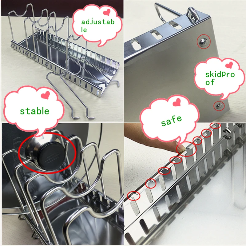 304สแตนเลสสตีลชั้นวางฝาหม้อ &  - Meal Prep Organizer บทวิจารณ์และราคา