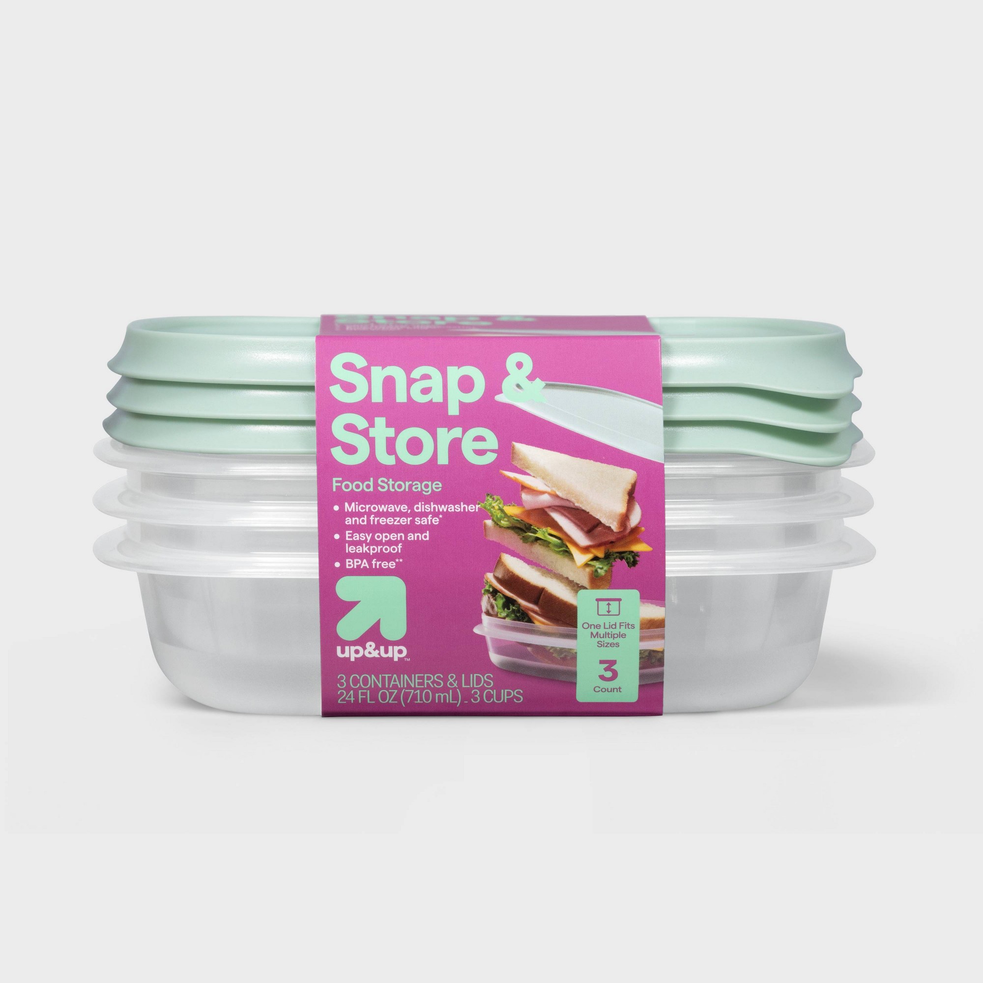 กล่องเก็บอาหารทรงสี่เหลี่ยม 3  - Meal Prep Containers บทวิจารณ์และราคา