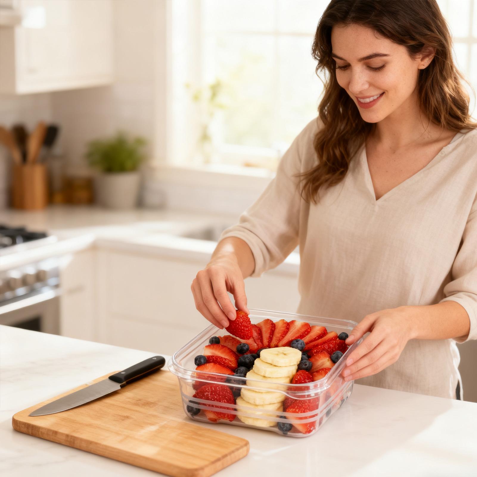 กล่องเก็บอาหารในตู้เย็นแบบใส ป - Meal Prep Organizer บทวิจารณ์และราคา